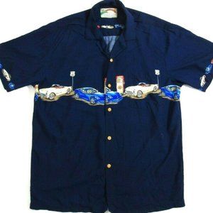 Vintage Paradise Found Button Down Shirt Corvette